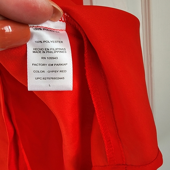 Daisy Fuentes Collar Button Down Tank Top Sz L - Picture 5 of 7